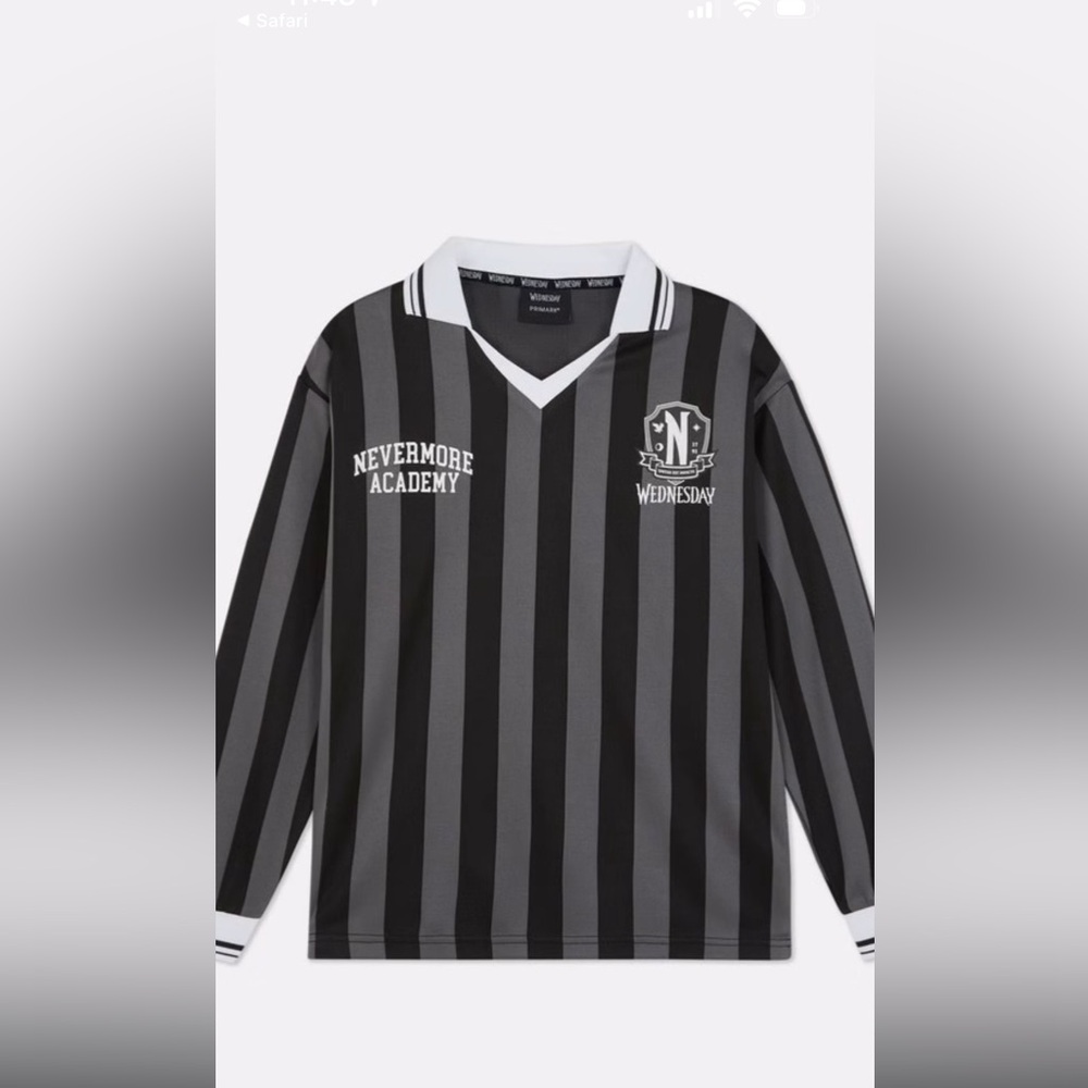 Wednesday X Primark nevermore academy top girls